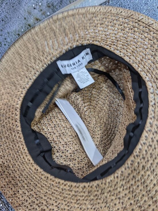 Eugenia Kim- Courtney Woven Fedora Hat w/ Scarf Band UPF Protection, NWT Display main image 10